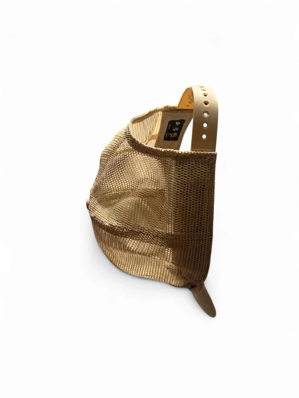 Nike Tan Mesh-Back Trucker Hat with Embroidered Patch
